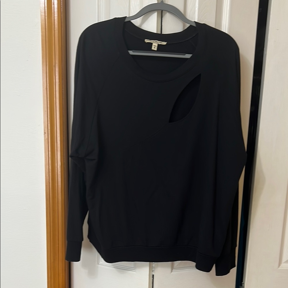 Express Black Keyhole Sweater/Sweatshirt